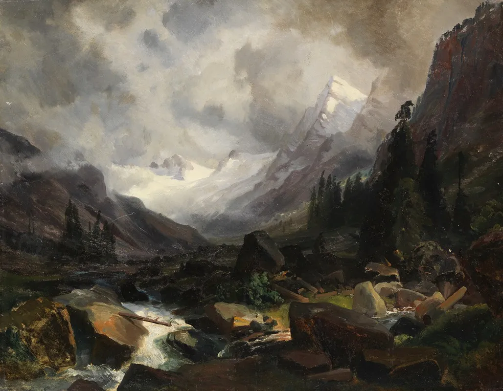 Tal Mit Bergbach Wall Art by Carl Hummel - High-Resolution Digital Print