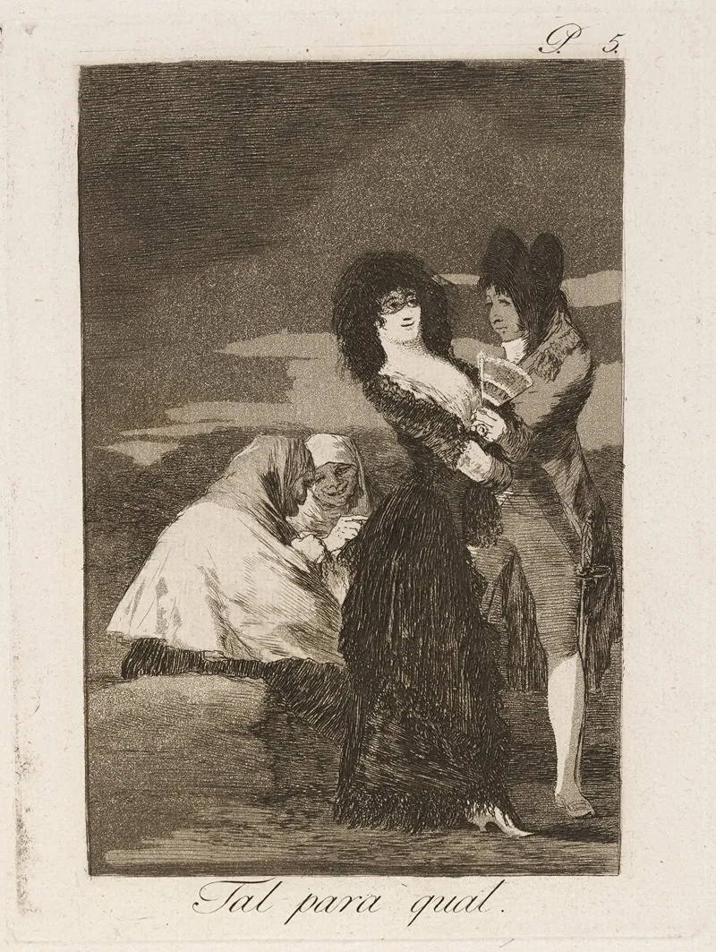 Tal Para Qual Two Of A Kind Wall Art by Francisco de Goya - High-Resolution Digital Print