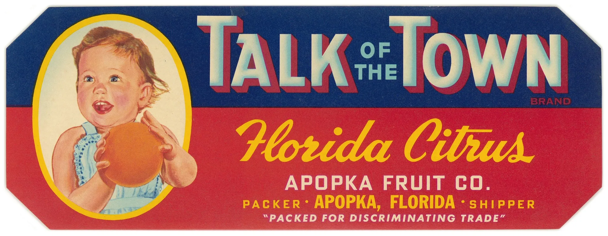 Talk Of The Town Brand Florida Citrus Label