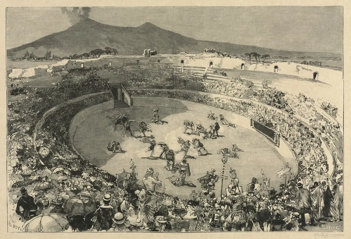 Taly The Festival Of Pompei The Circus Of Gladiators
