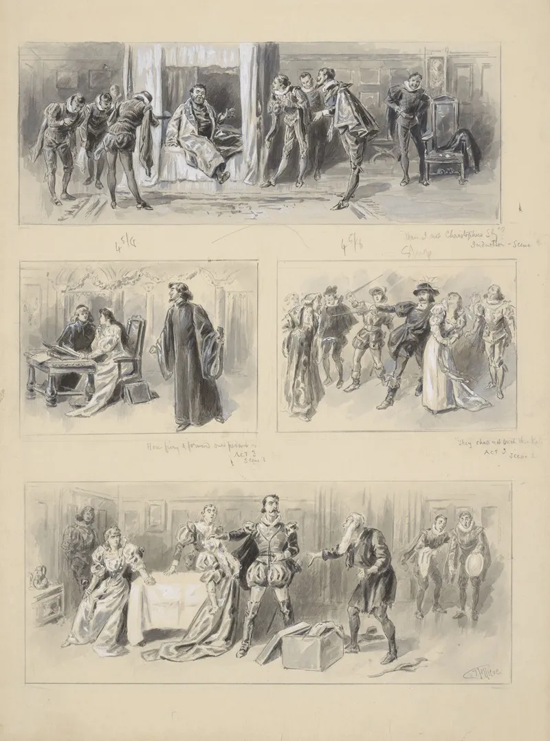 Taming Of The Shrew O U D S Oxford University Dramatic Society March 6 1897 Wall Art by John Jellicoe - High-Resolution Digital Print