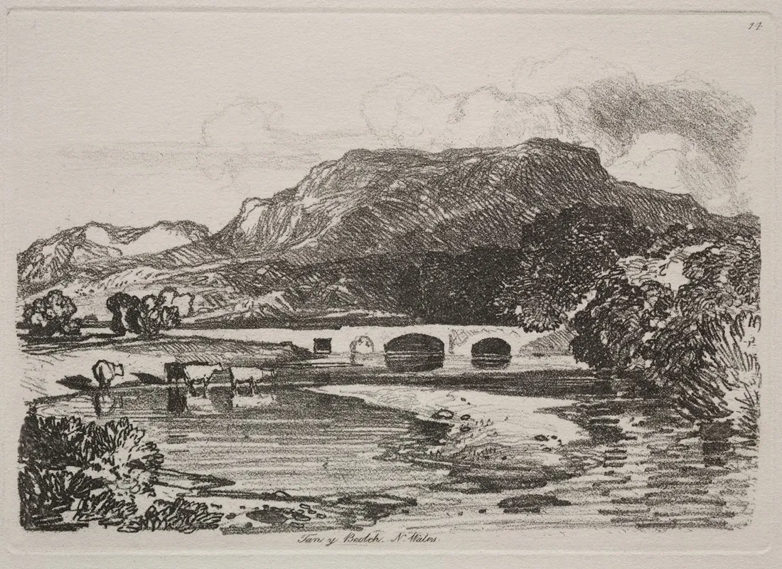 Tan Y Beolch North Wales Wall Art by John Sell Cotman - High-Resolution Digital Print