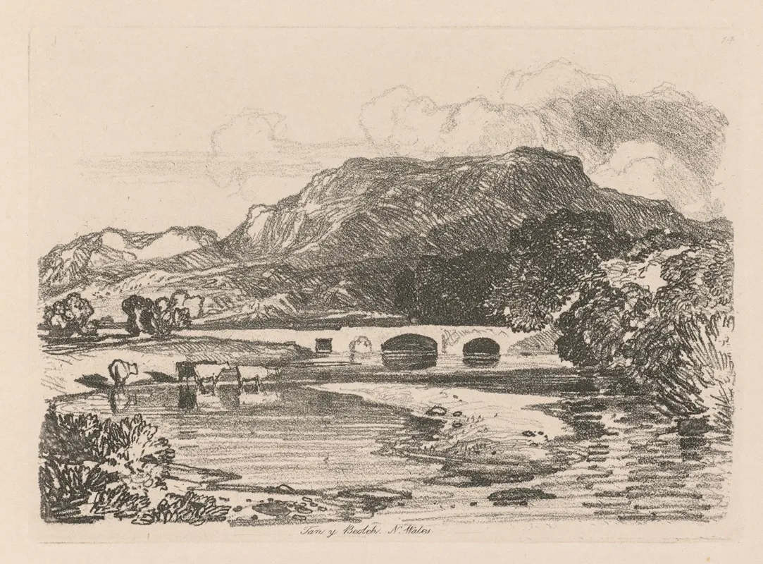 Tan Y Bwlch Merionethshire North Wales Wall Art by John Sell Cotman - High-Resolution Digital Print