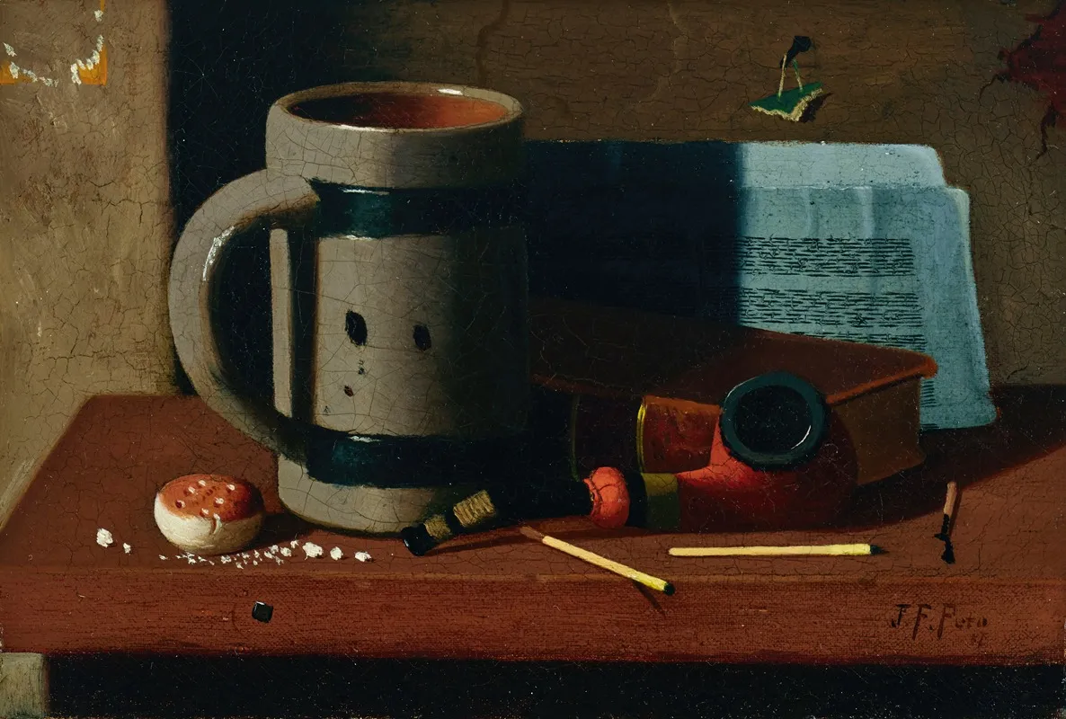 Tankard Pipe Matches And Biscuit
