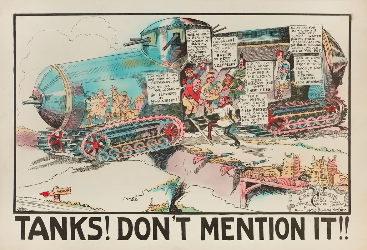 Tanks Dont Mention It Wall Art by Carey Cartoon Service - High-Resolution Digital Print