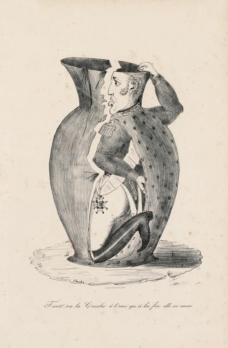 Tant Va La Cruche A Leau Qua La Fin Elle Se Casse Wall Art by Charles Philipon - High-Resolution Digital Print