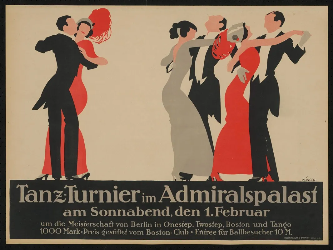 Tanz Turnier Im Admiralspalast Wall Art by Julius Klinger - High-Resolution Digital Print