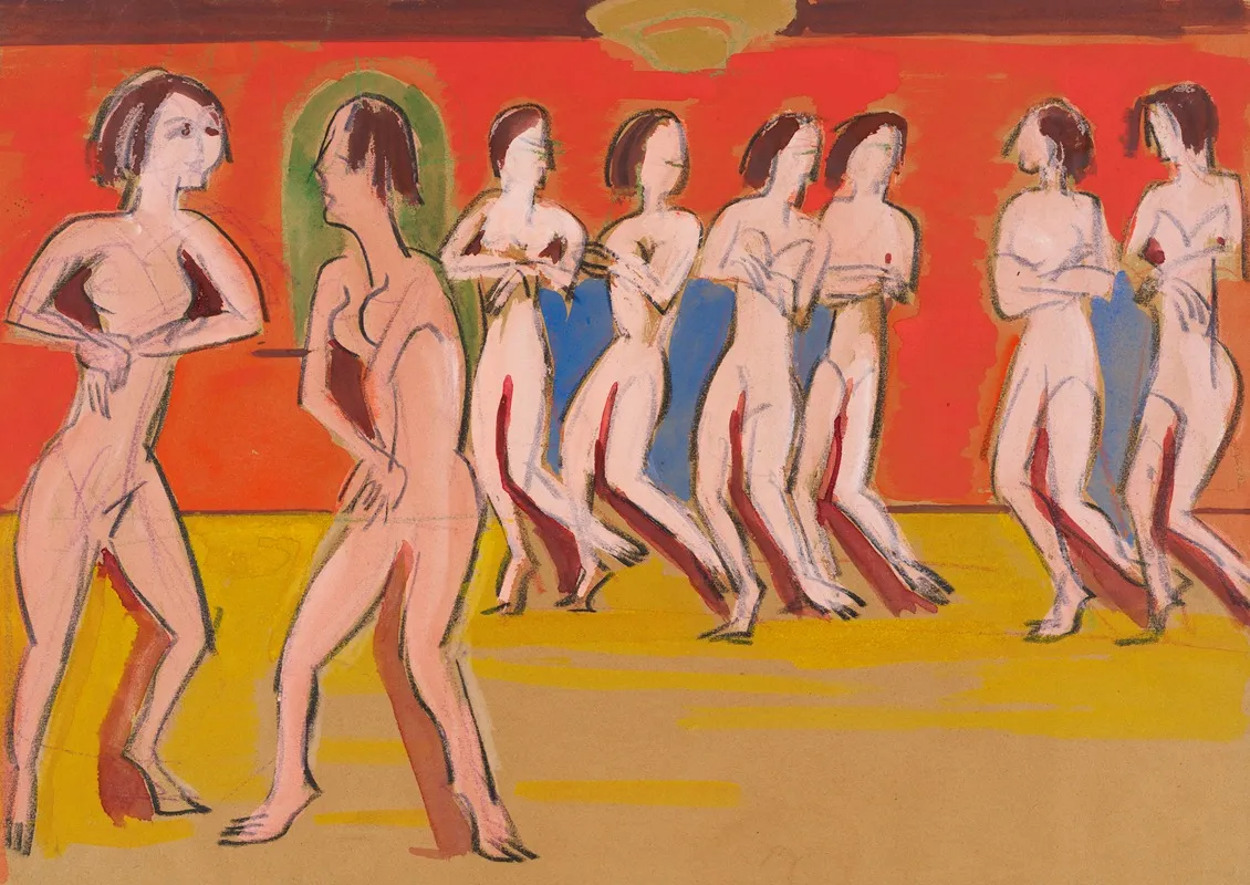 Tanzschule Wigman Wall Art by Ernst Ludwig Kirchner - High-Resolution Digital Print
