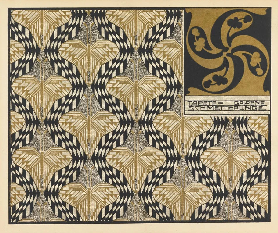 Tapete Goldene Schmetterlinge Golden Butterfly Wallpaper