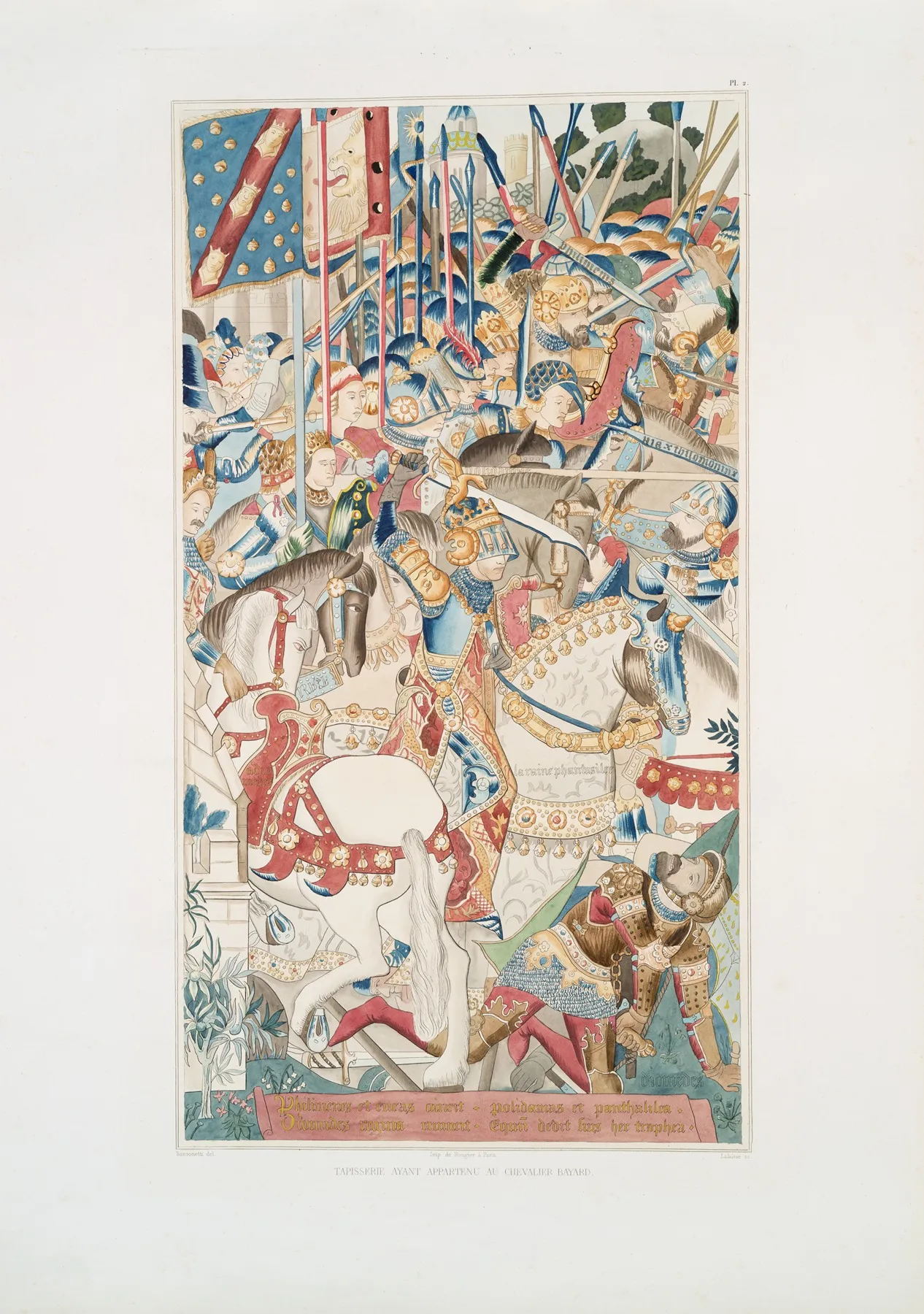 Tapisserie Ayant Appartenu Au Chevalier Bayard 2 Wall Art by Achille Jubinal - High-Resolution Digital Print