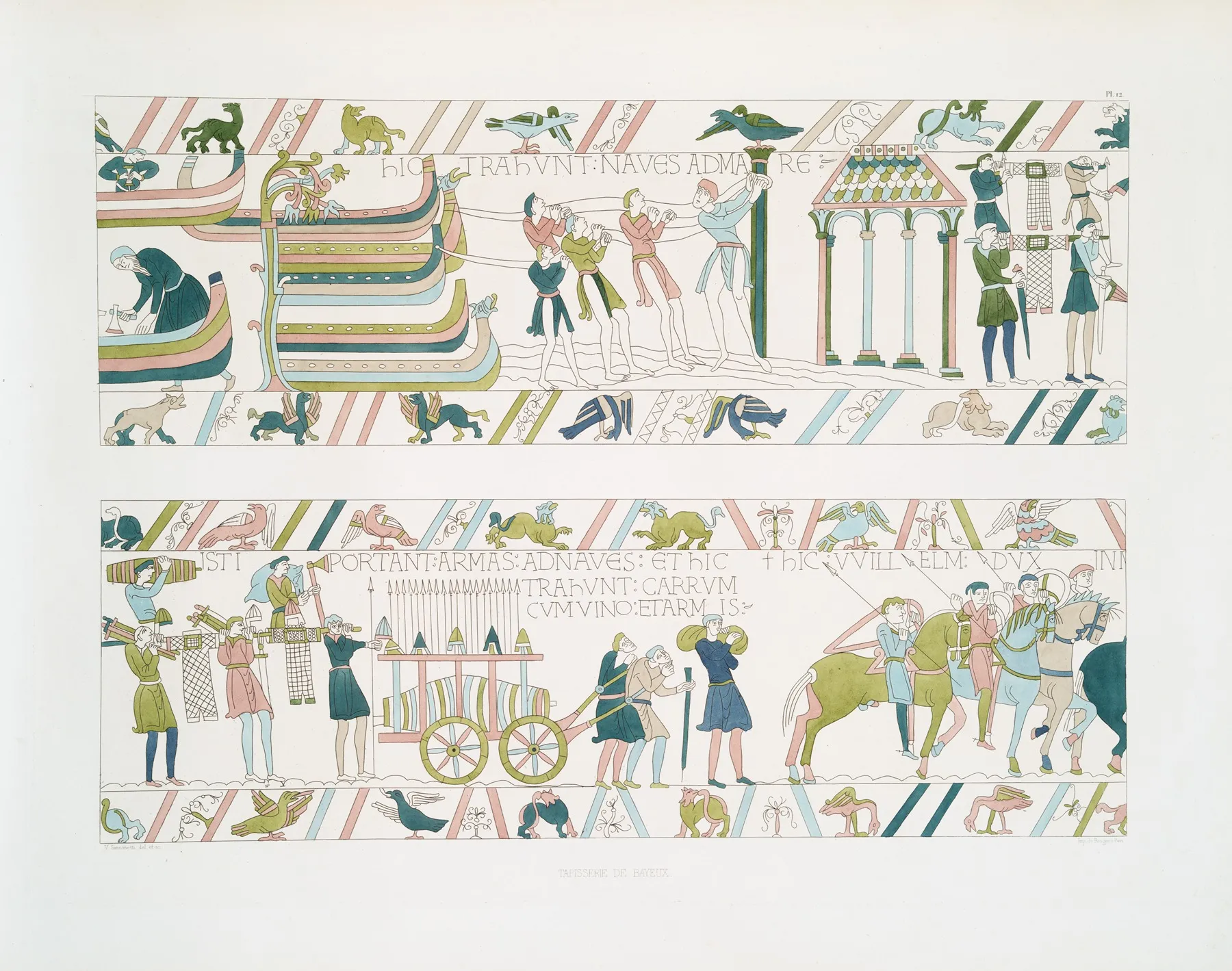 Tapisserie De Bayeux 13 Wall Art by Achille Jubinal - High-Resolution Digital Print
