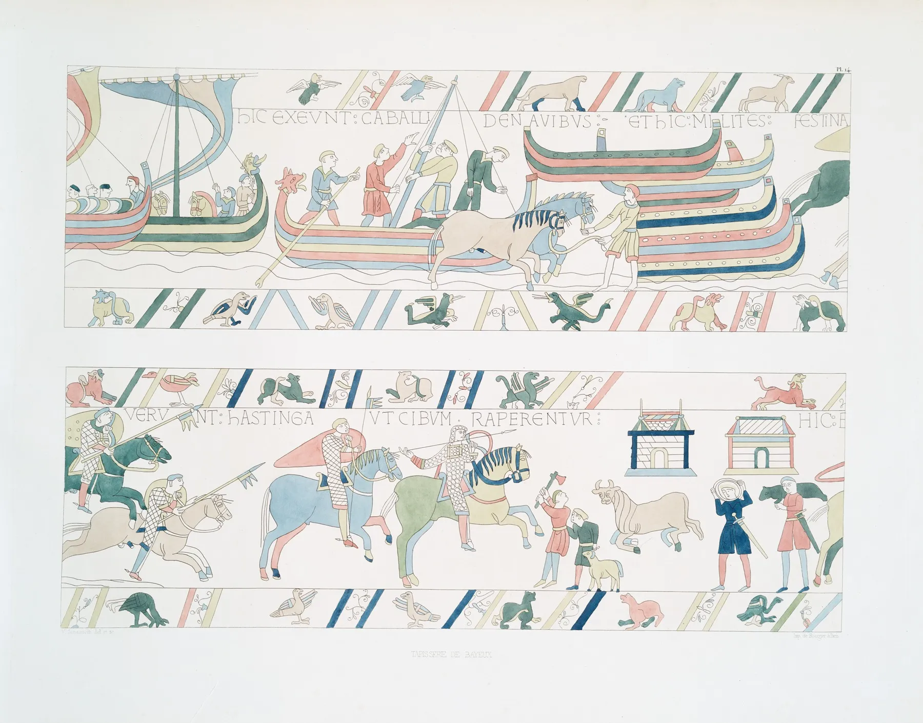 Tapisserie De Bayeux 15 Wall Art by Achille Jubinal - High-Resolution Digital Print
