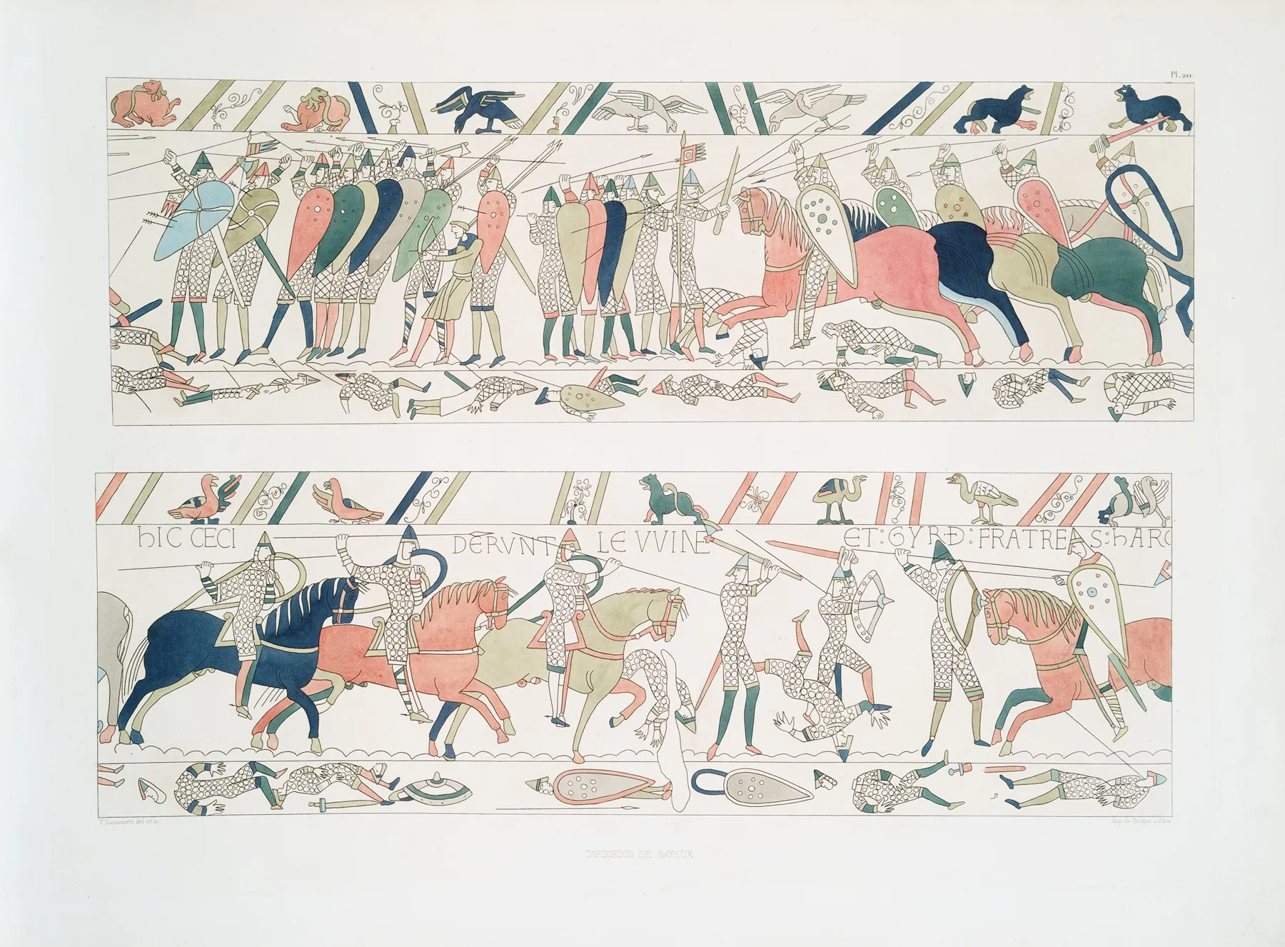 Tapisserie De Bayeux 21 Wall Art by Achille Jubinal - High-Resolution Digital Print