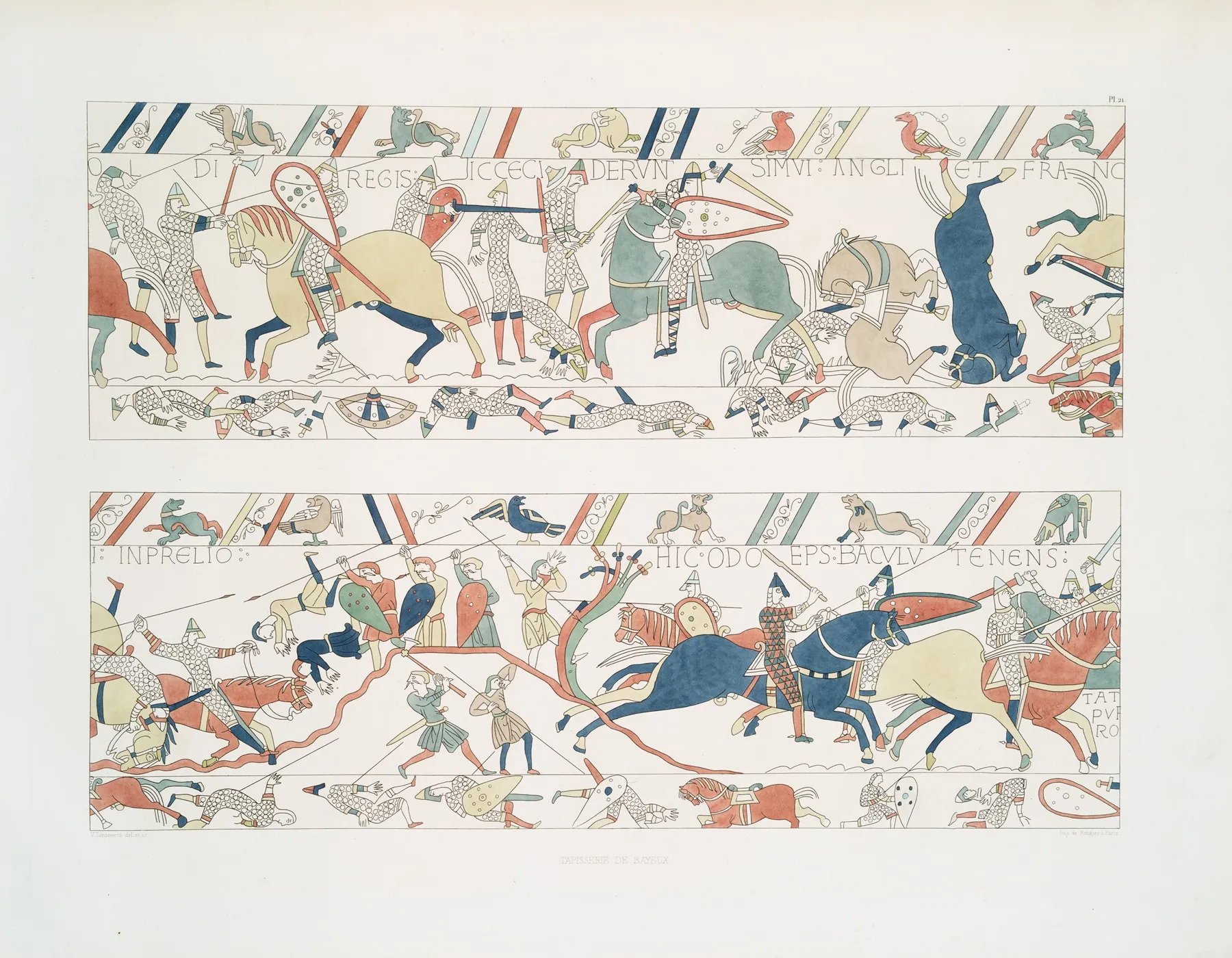 Tapisserie De Bayeux 22 Wall Art by Achille Jubinal - High-Resolution Digital Print