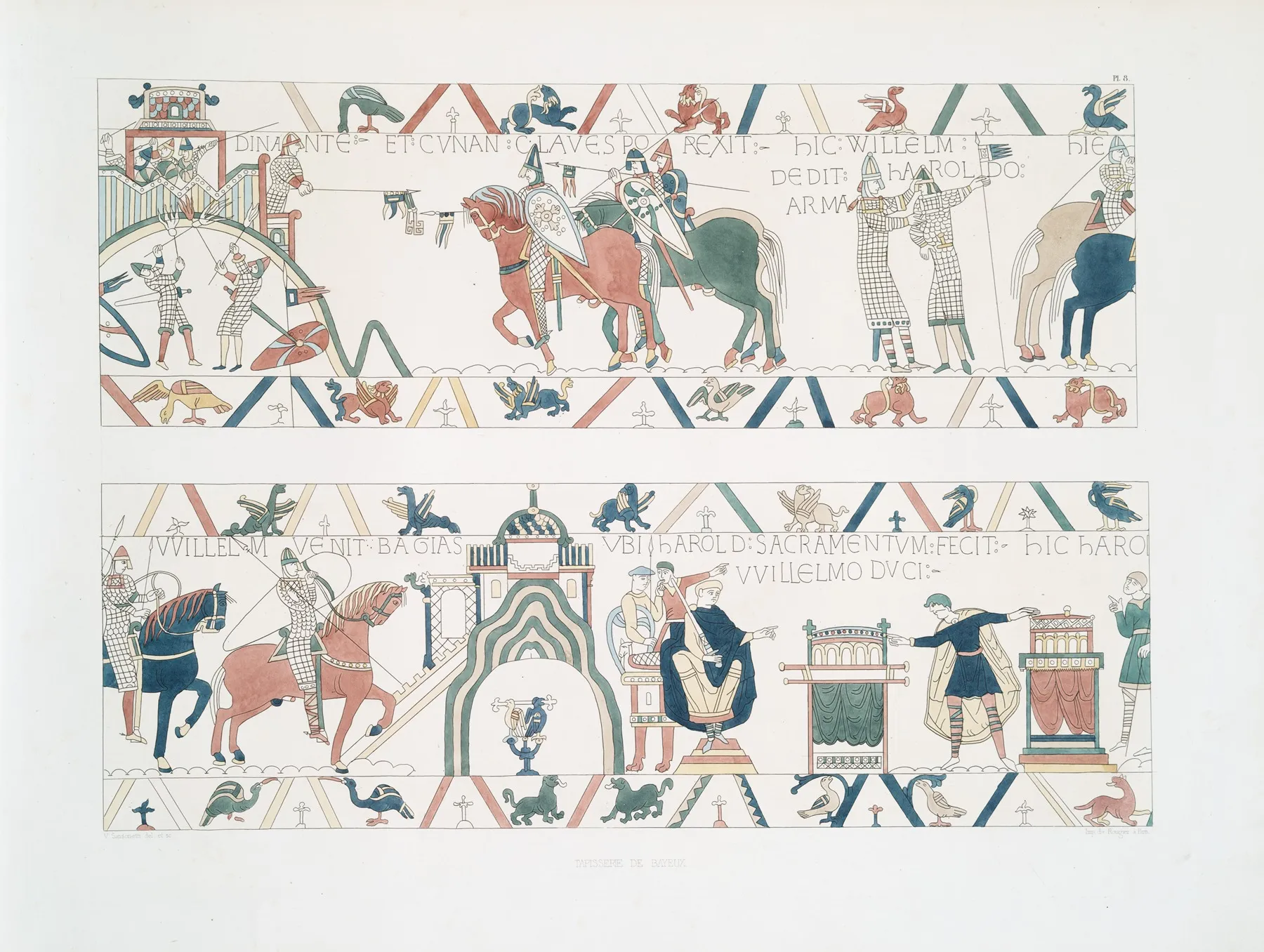 Tapisserie De Bayeux 9 Wall Art by Achille Jubinal - High-Resolution Digital Print
