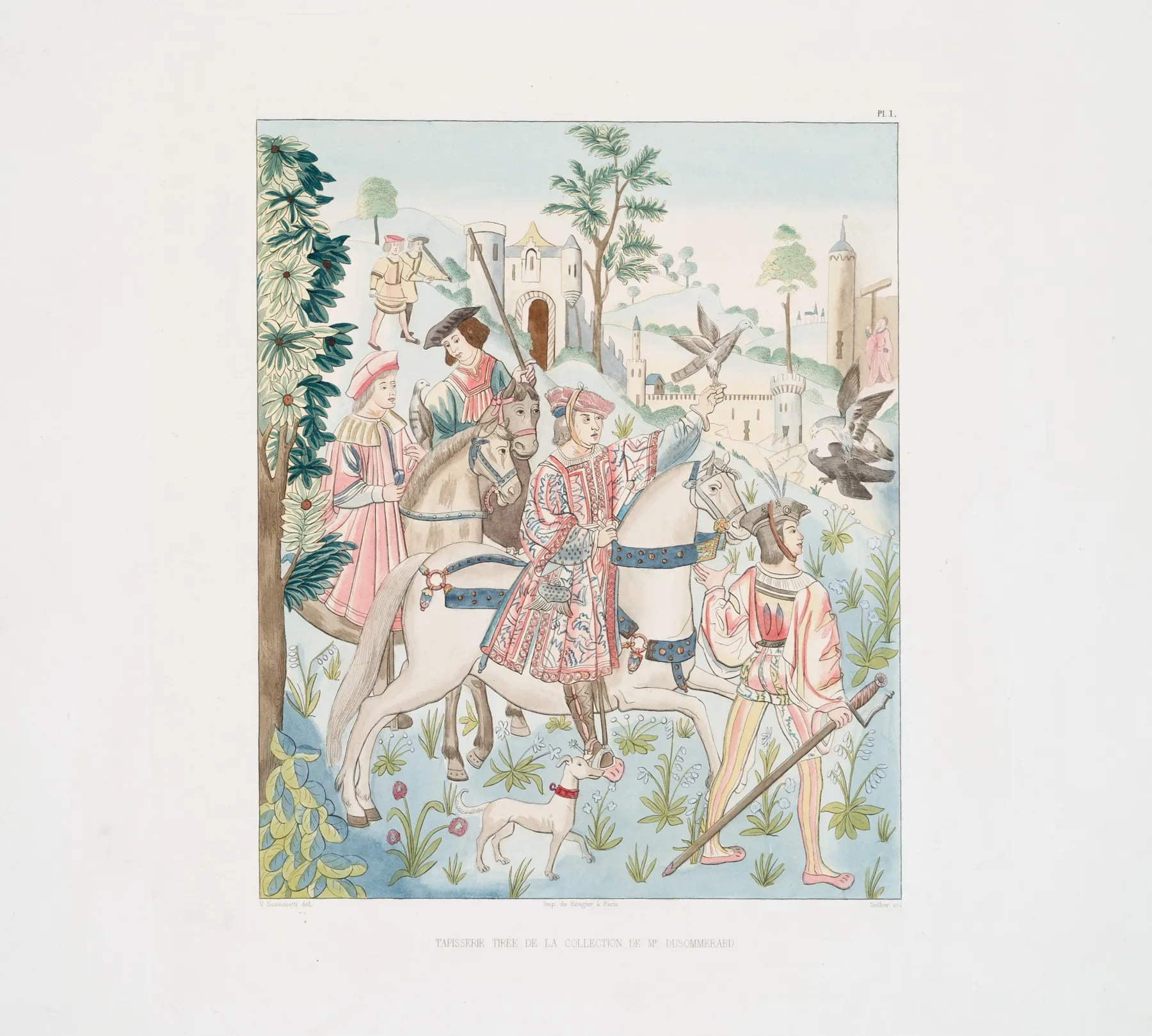 Tapisserie Tiree De La Collection De Mr Dusommerard Wall Art by Achille Jubinal - High-Resolution Digital Print