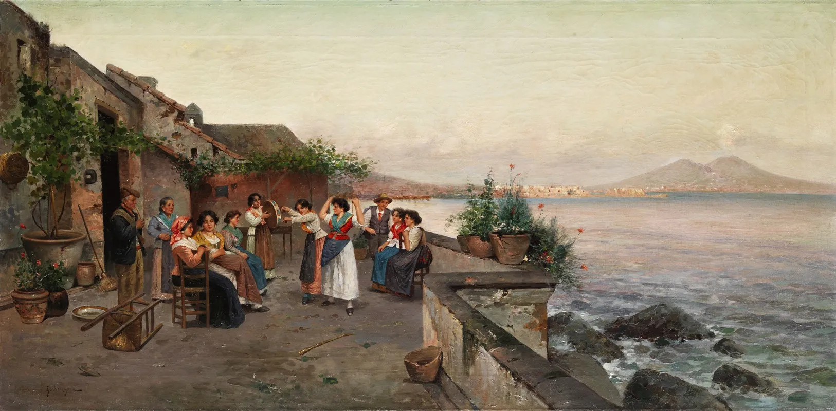 Tarantella In Napoli Wall Art by Enrico Forlenza - High-Resolution Digital Print