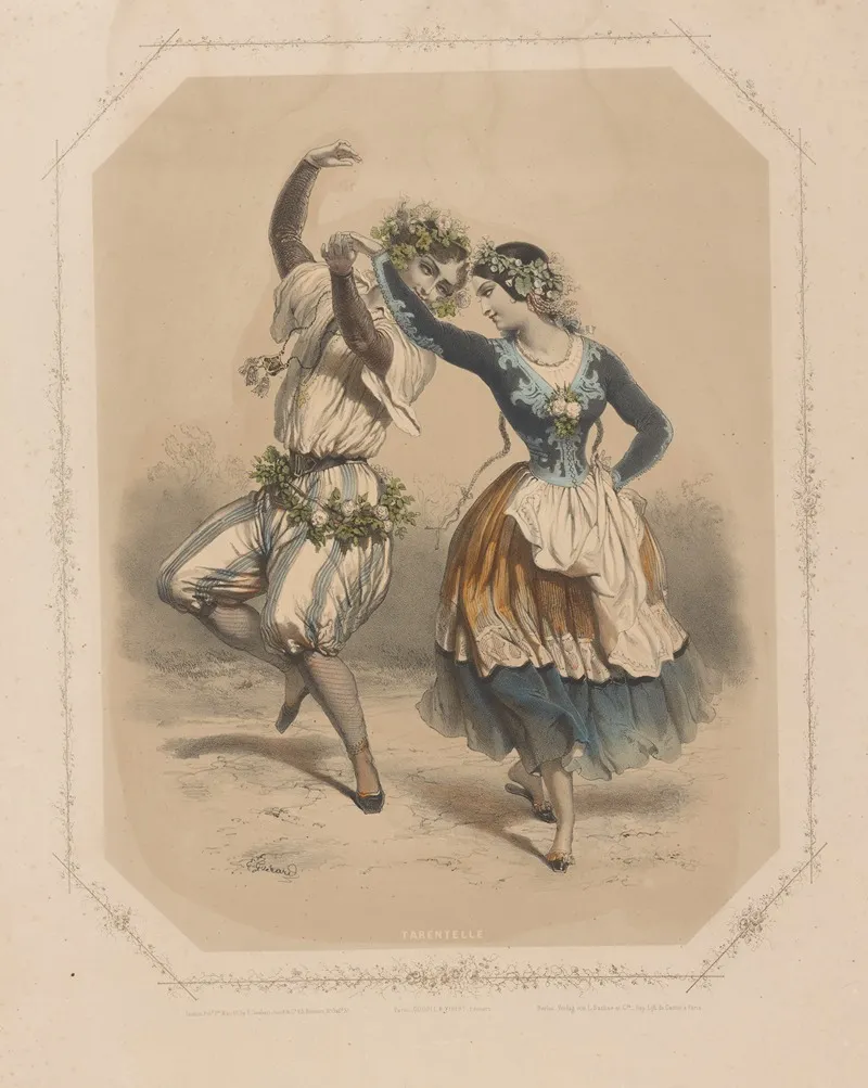 Tarentelle Wall Art by Eugène Charles François Guérard - High-Resolution Digital Print