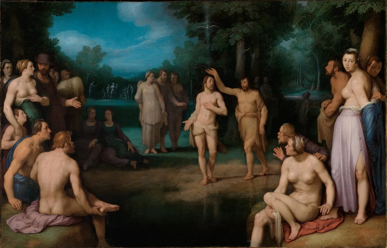Taufe Christi Wall Art by Cornelis Cornelisz Van Haarlem - High-Resolution Digital Print