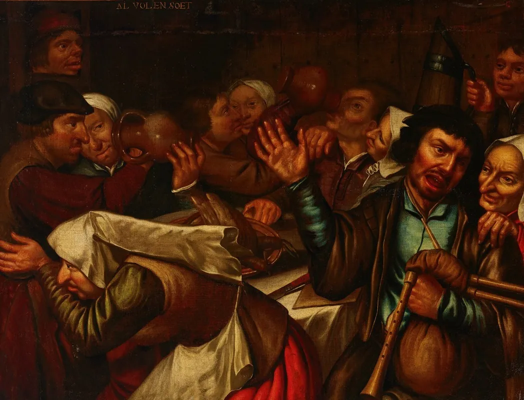 Tavern Scene 11 Wall Art by Flemish School - High-Resolution Digital Print
