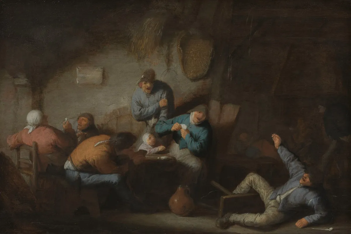 Tavern Scene 13 Wall Art by Adriaen van Ostade - High-Resolution Digital Print