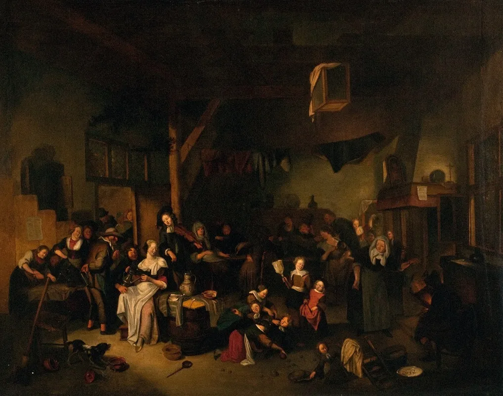 Tavern Scene 3 Wall Art by Richard Brakenburgh - High-Resolution Digital Print