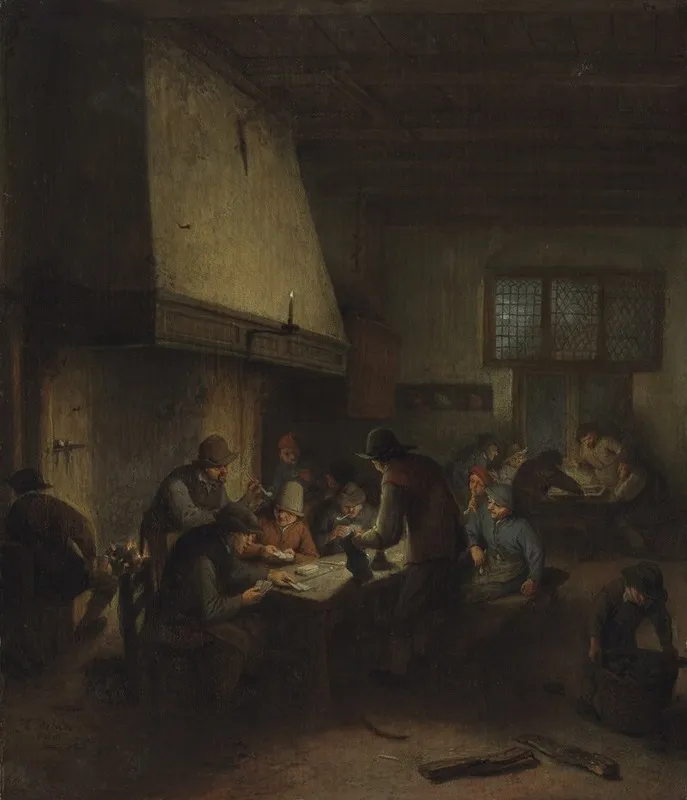 Tavern Scene 4 Wall Art by Adriaen van Ostade - High-Resolution Digital Print