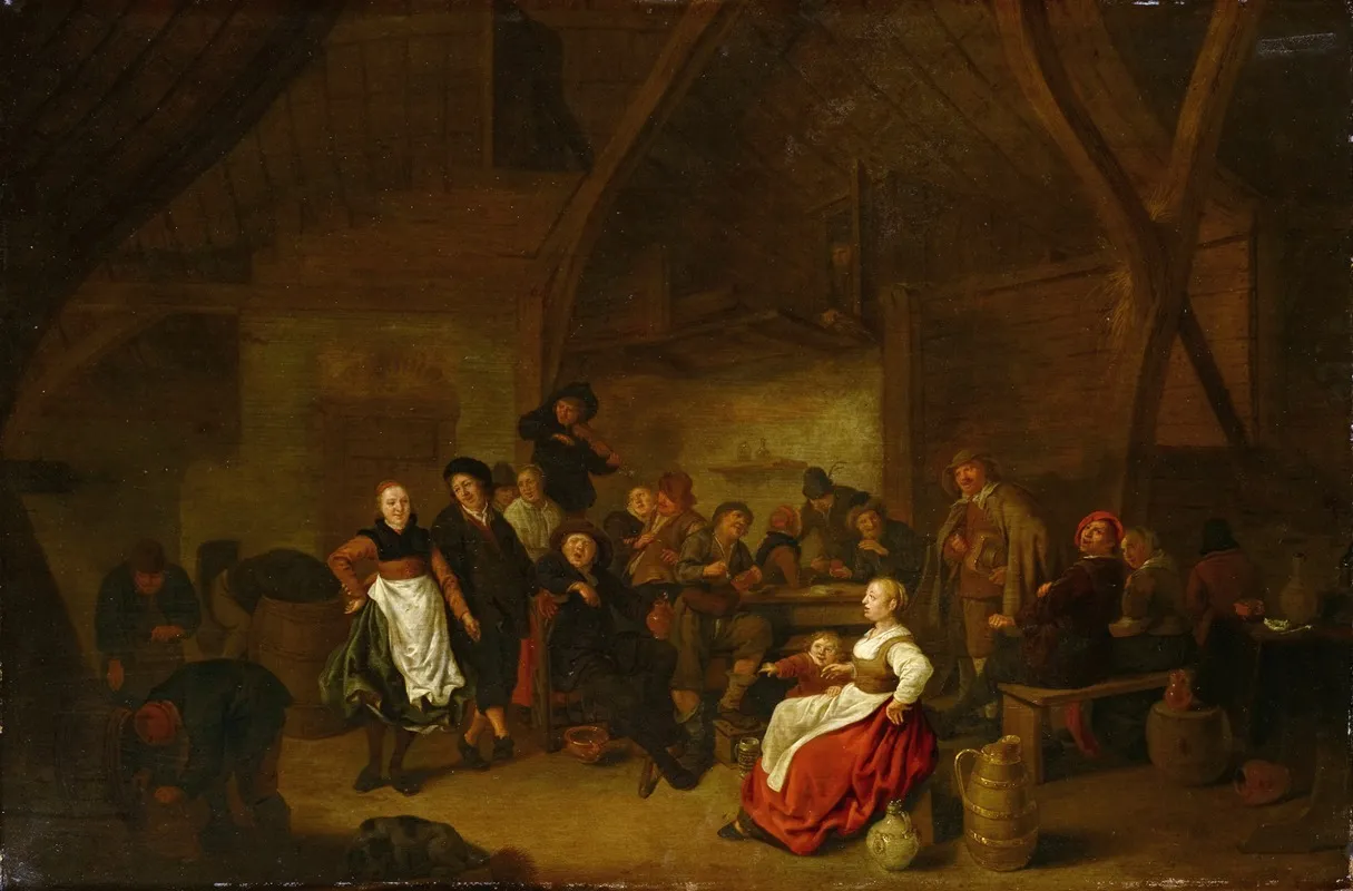 Tavern Scene 6 Wall Art by Jan Miense Molenaer - High-Resolution Digital Print