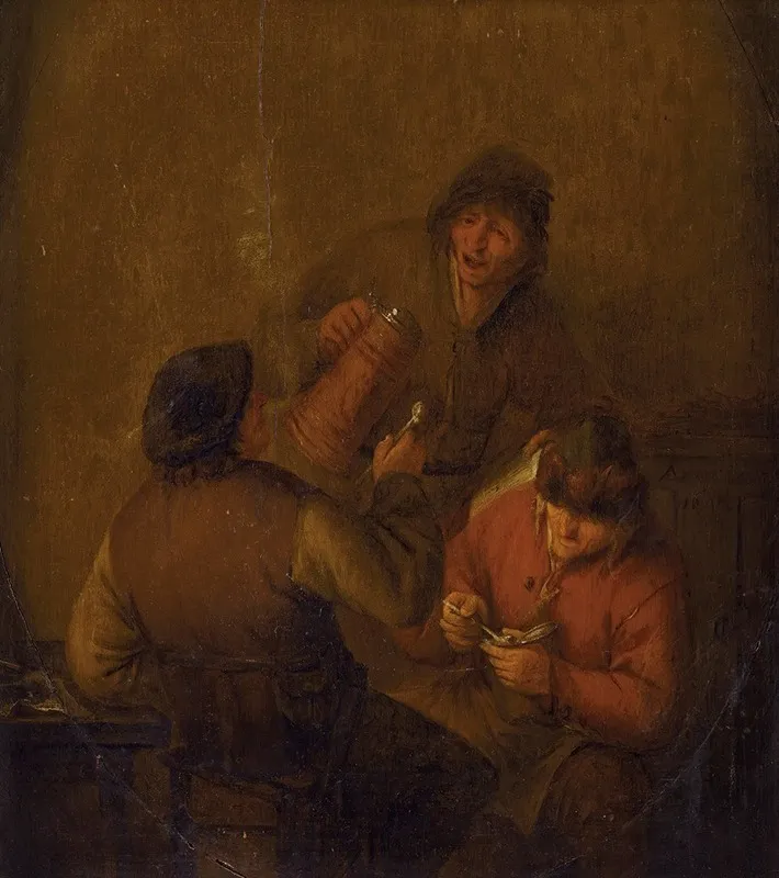 Tavern Scene 9 Wall Art by Adriaen van Ostade - High-Resolution Digital Print