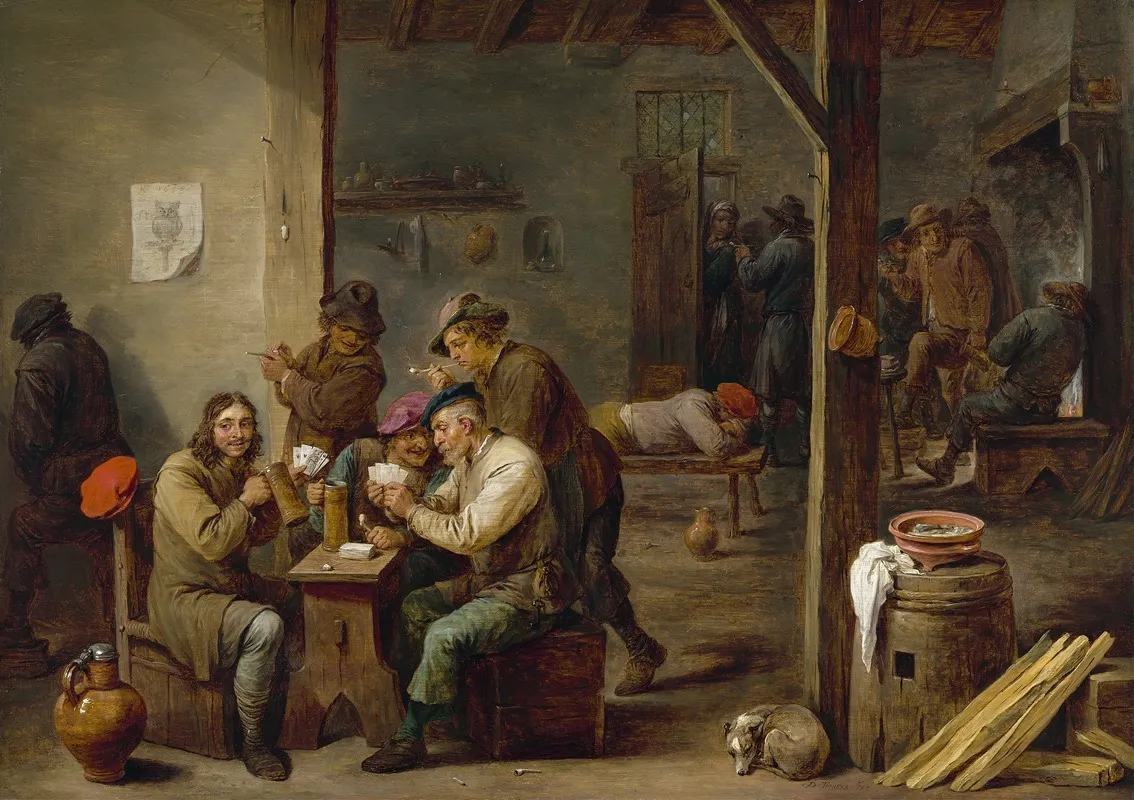 Tavern Scene Wall Art by David Teniers The Younger - High-Resolution Digital Print