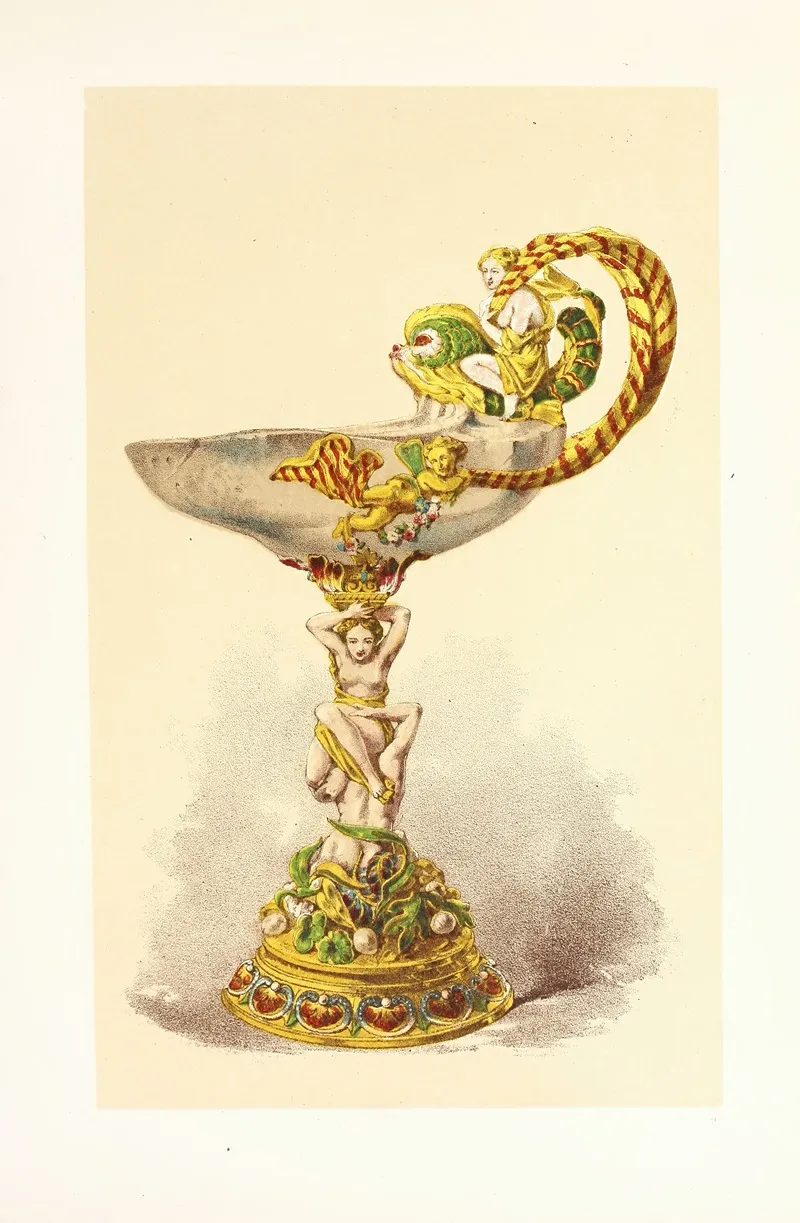 Tazza In Oriental Onyx Mounted In Enamelled Gold Wall Art by John Charles Robinson - High-Resolution Digital Print