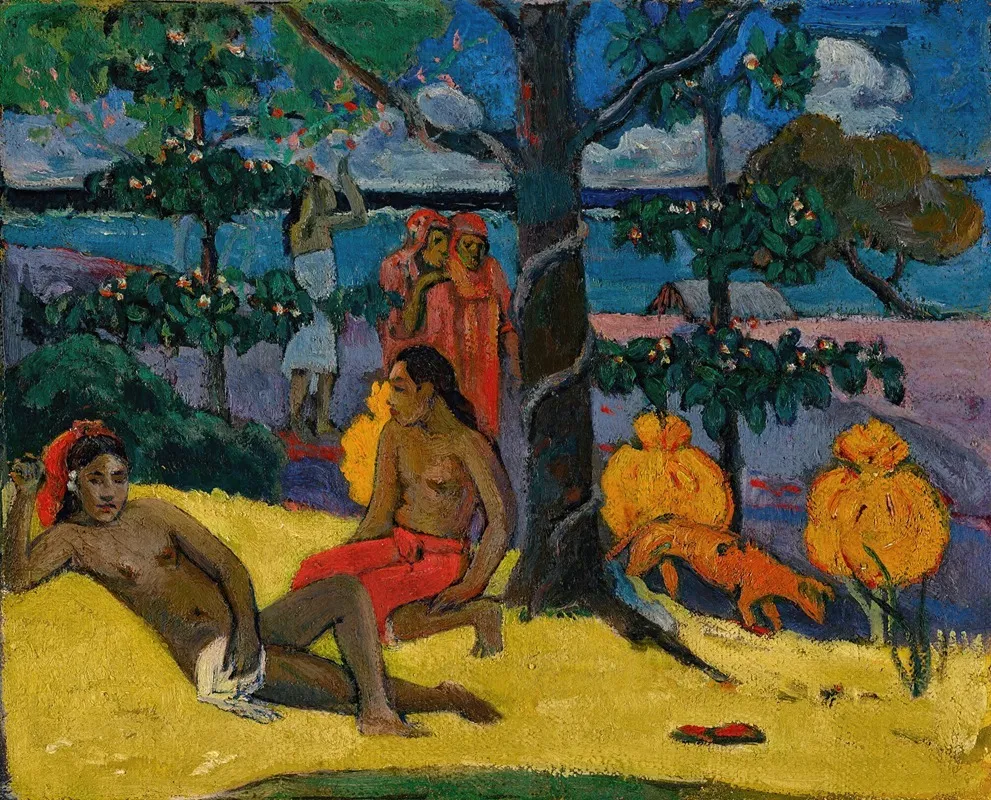 Te Arii Vahine La Femme Aux Mangos Ii Wall Art by Paul Gauguin - High-Resolution Digital Print