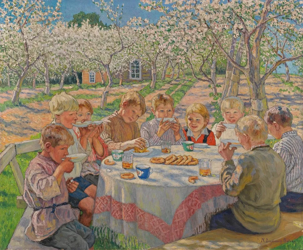 Tea In The Apple Orchard