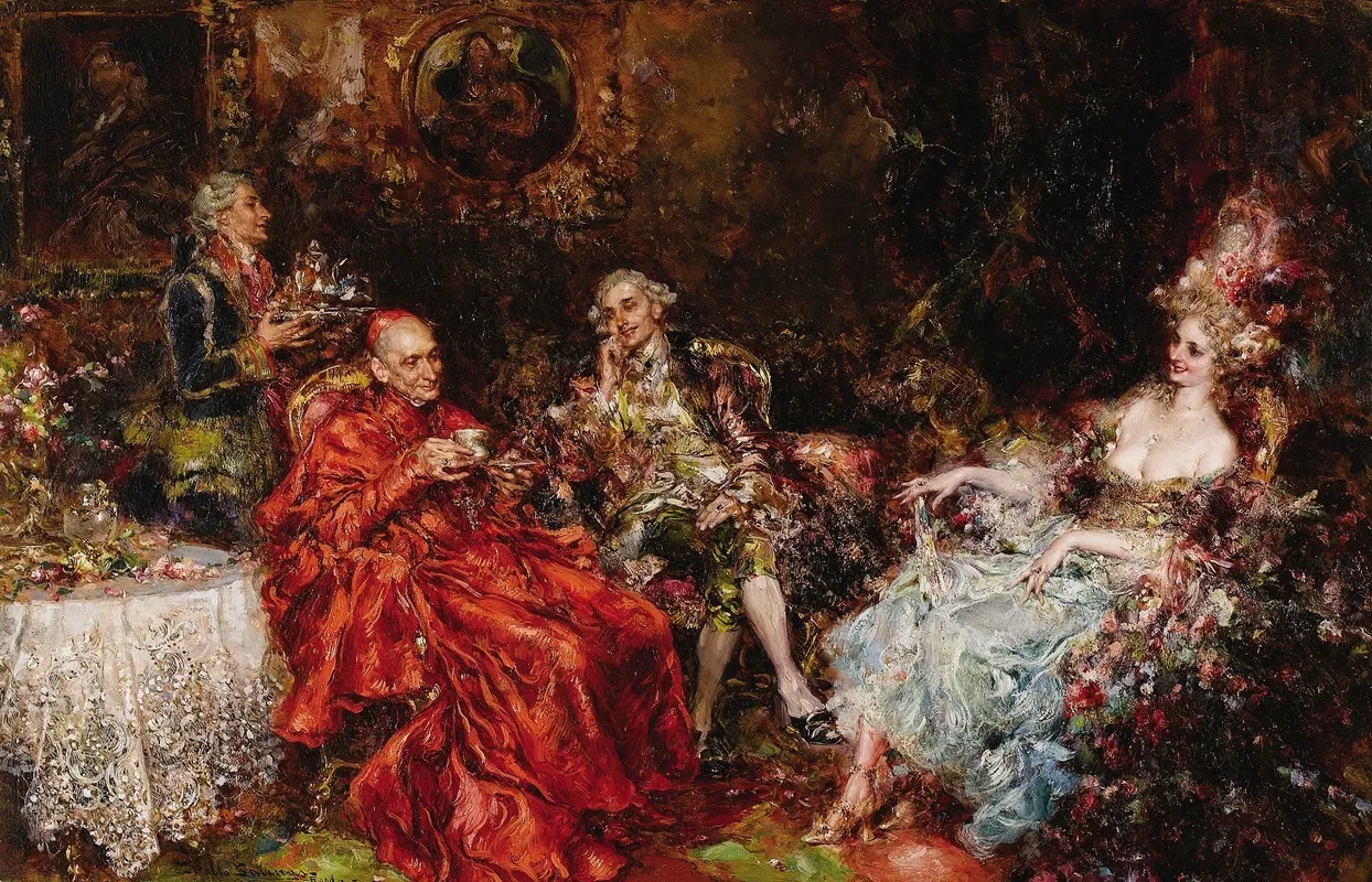 Tea With His Excellency Wall Art by Juan Pablo Salinas - High-Resolution Digital Print