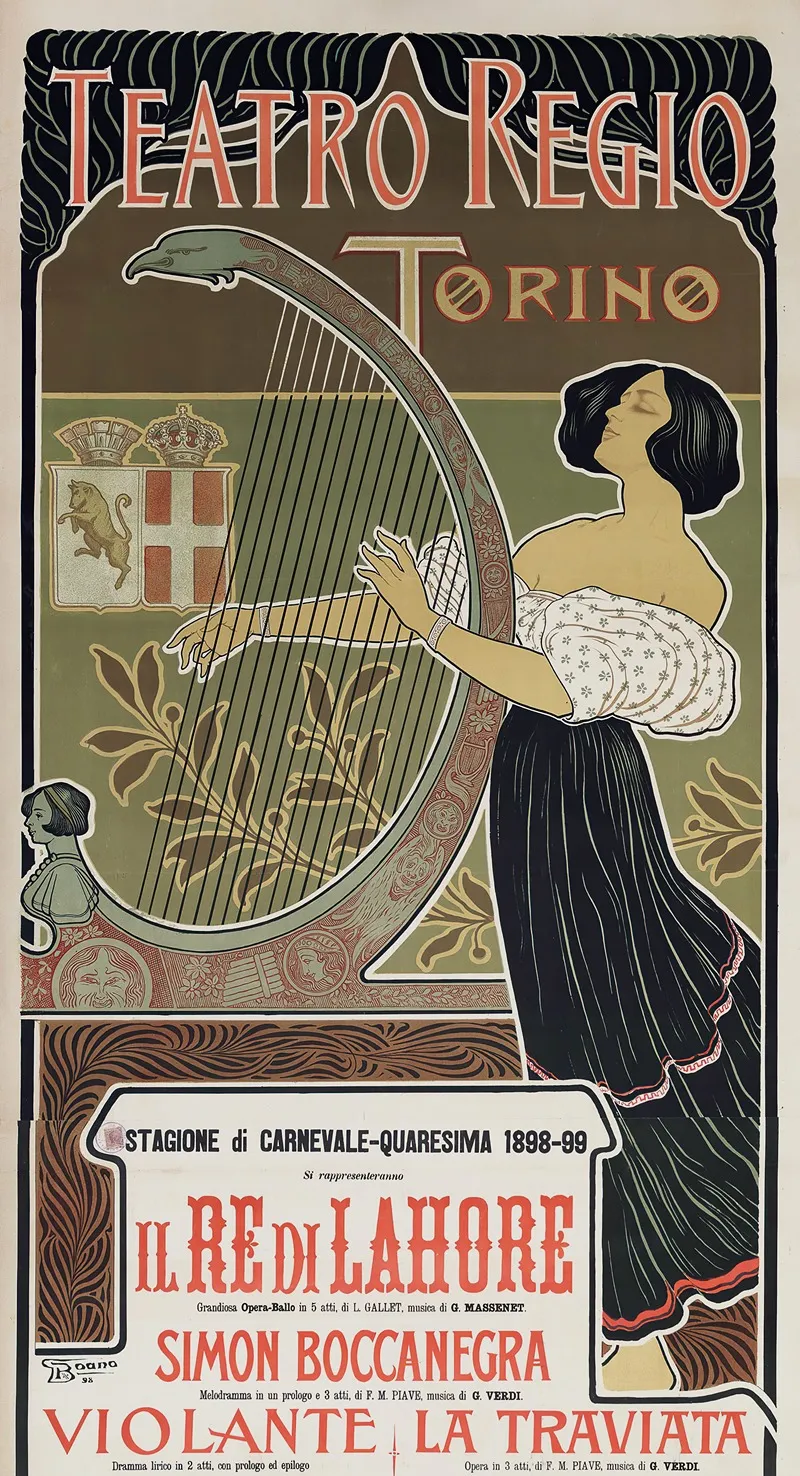 Teatro Regio Torino Wall Art by Giuseppe Boano - High-Resolution Digital Print