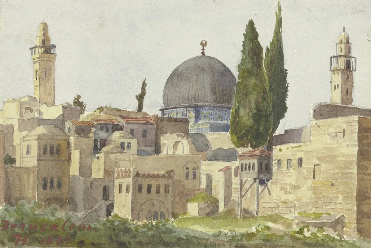 Teilansicht Von Jerusalem Blick Auf Die Omar Moschee