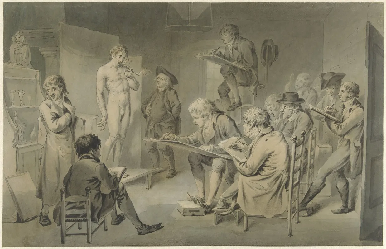 Tekenles Op Een Academie Wall Art by Jacob Smies - High-Resolution Digital Print