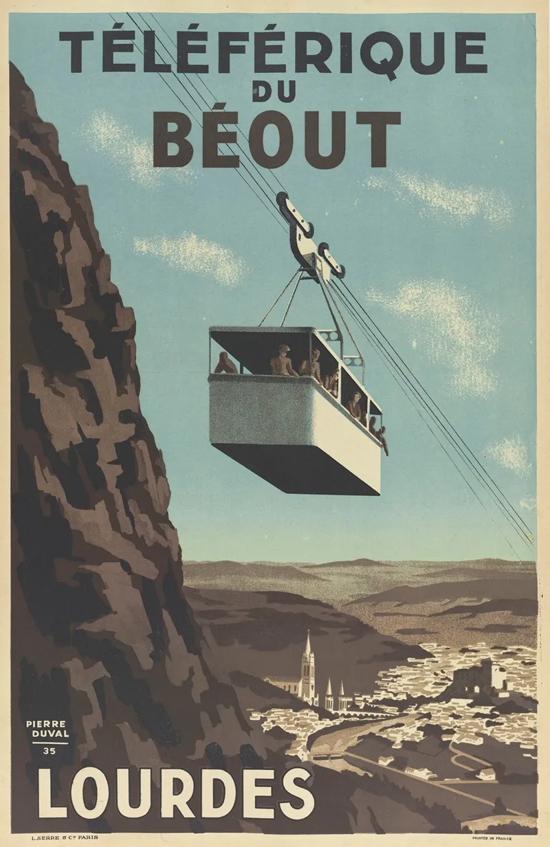 Teleferique Du Beout Lourdes Wall Art by Pierre Duval - High-Resolution Digital Print