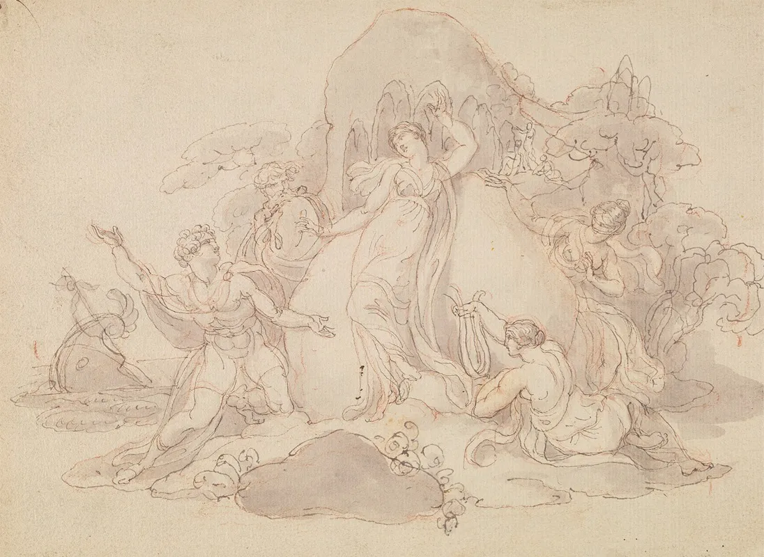 Telemachus And Mentor Landing On The Island Of Calypso