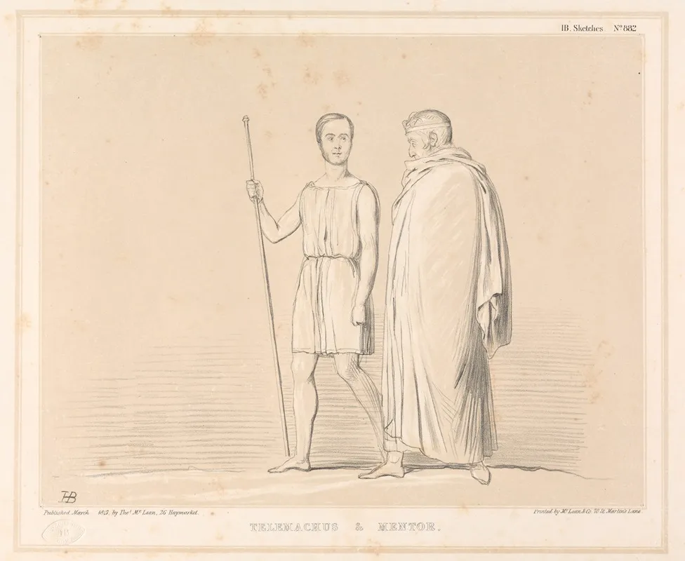 Telemachus And Mentor Wall Art by John Doyle - High-Resolution Digital Print