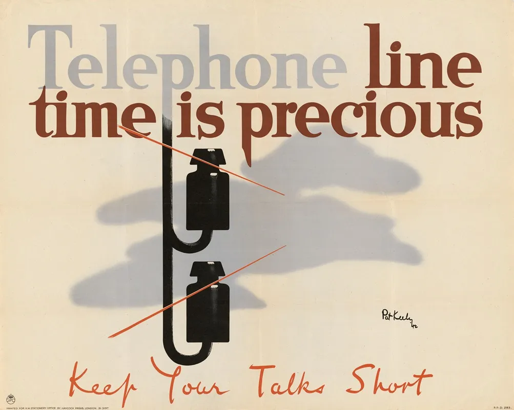 Telephone Line Time Is Precious Keep Your Talks Short 2 Wall Art by Pat Keely - High-Resolution Digital Print