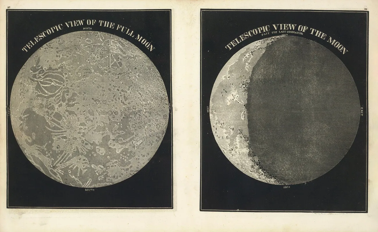 Telescopic View Of The Full Moon Telescopic View Of The Moon Past The Last Quadrature Wall Art by Asa Smith - High-Resolution Digital Print
