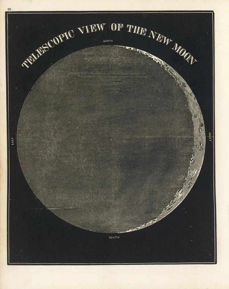 Telescopic View Of The New Moon Wall Art by Asa Smith - High-Resolution Digital Print