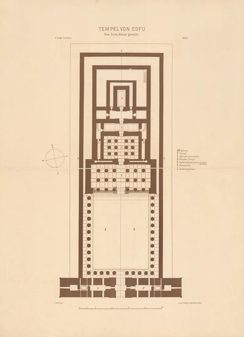 Tempel Von Edfu Dem Gotte Horus Geweiht