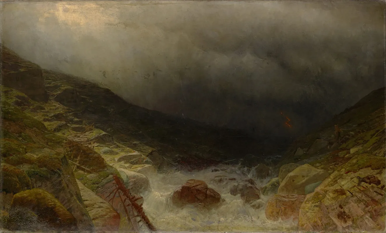 Tempest In Sefinen Valley Near Lauterbrunnen Wall Art by Albert Gos - High-Resolution Digital Print