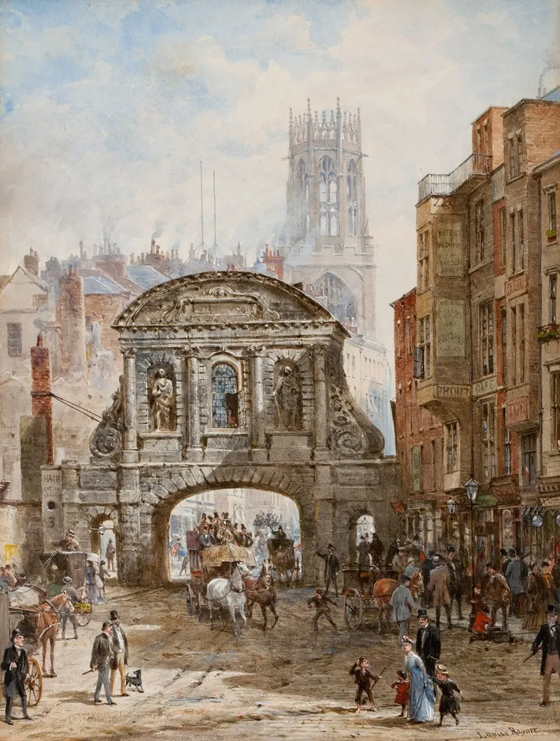 Temple Bar Wall Art by Louise Rayner - High-Resolution Digital Print