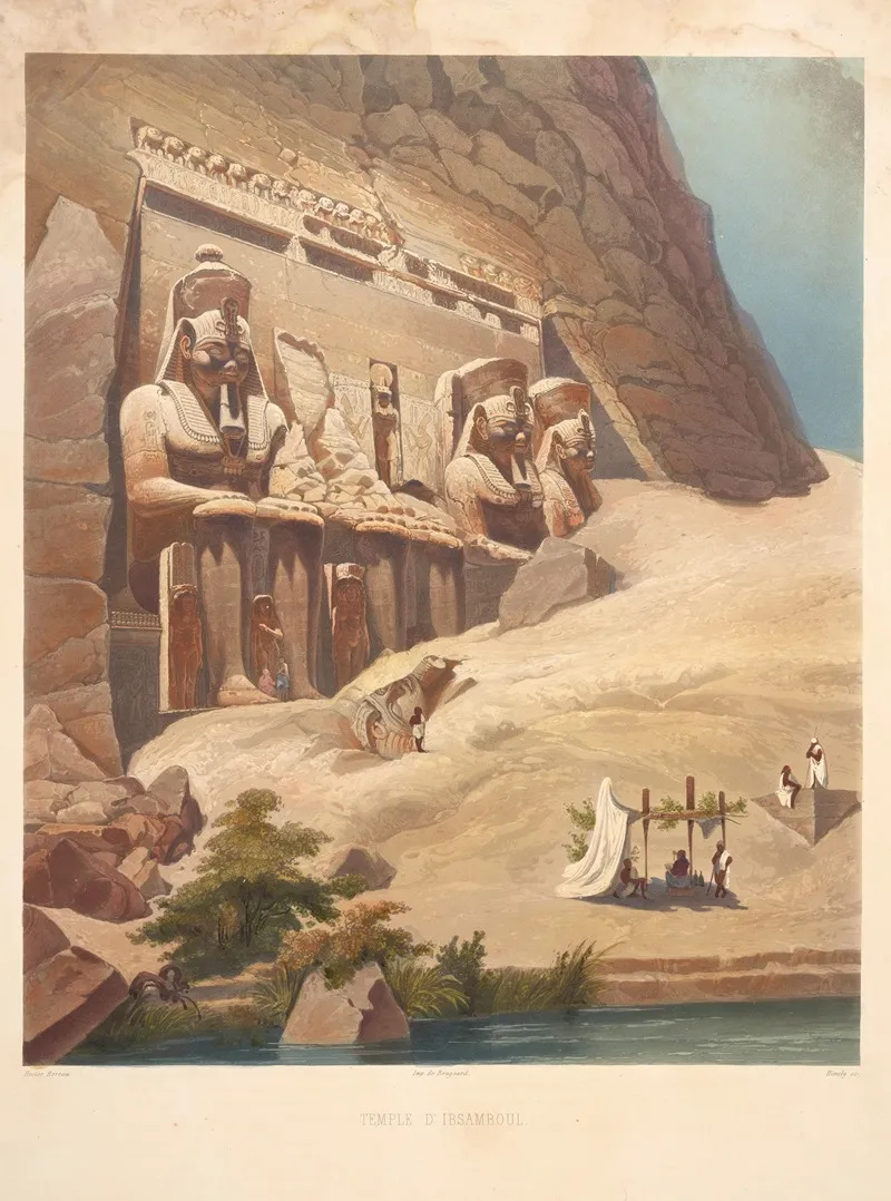 Temple Dibsamboul Façade Temple Of Abu Simbel Façade