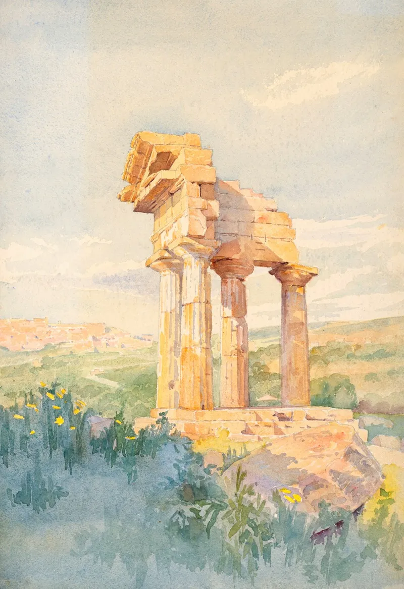 Temple Of Castor And Pollux Sicily Wall Art by Julian Clarence Levi - High-Resolution Digital Print