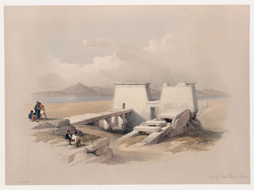 Temple Of Wady Saboua Wadi Al Sabua Nubia Wall Art by David Roberts - High-Resolution Digital Print