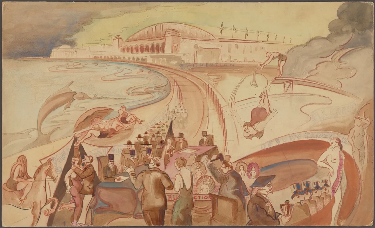 Tempo Scenery For Unidentified Dance Wall Art by Victor Zonoff - High-Resolution Digital Print